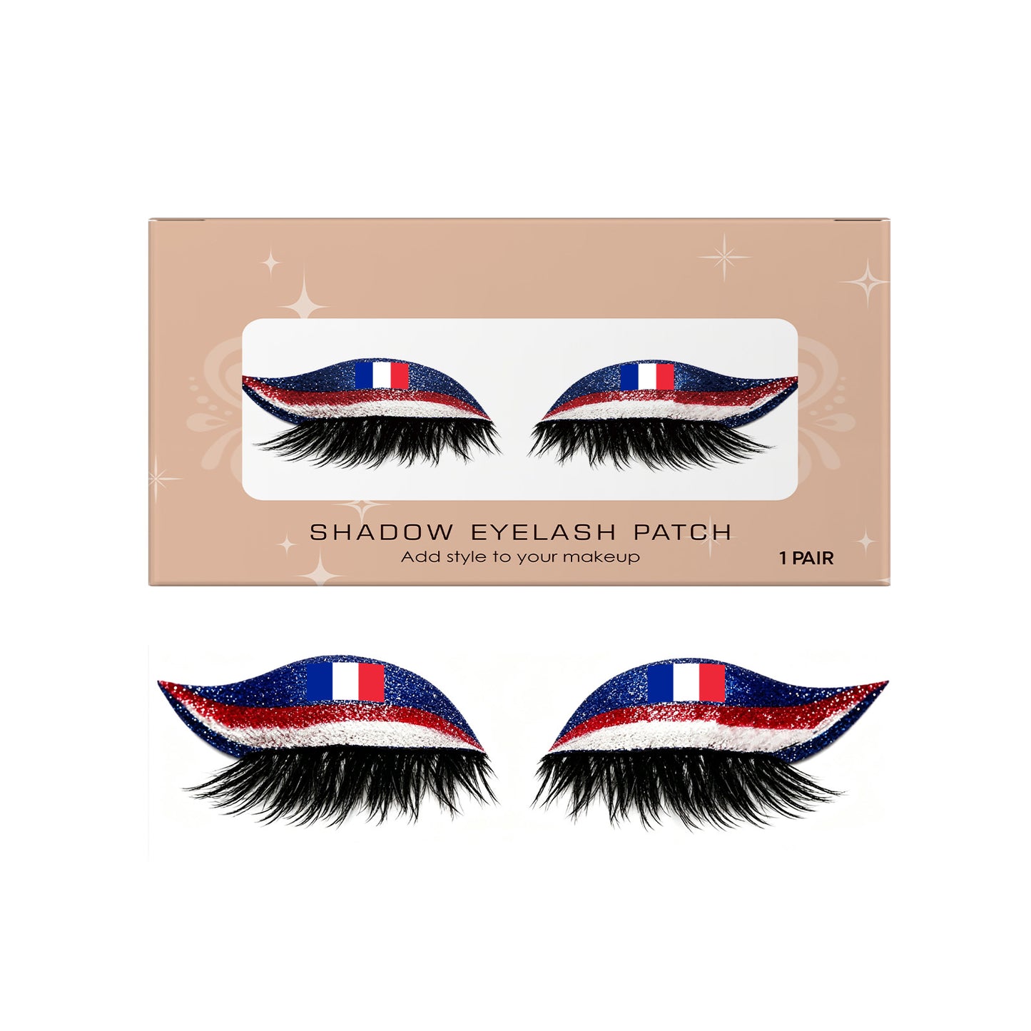 World Cup National Flag False Lashes | Game Day Fan Makeup for Parties & Events