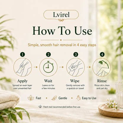 Lvirel™ Natural Gentle Hair Removal Cream | For Women & Men, Sensitive Skin