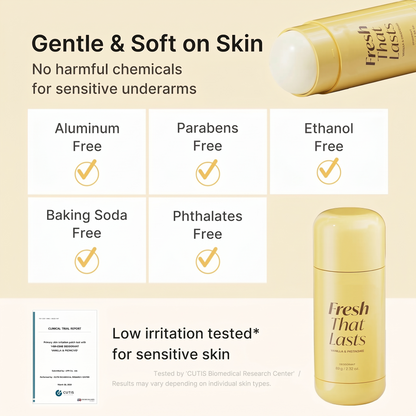 Vanilla Pistachio Aluminum Free Deodorant | 24H Odor Control + Dark Underarm Brightening for Sensitive Underarms