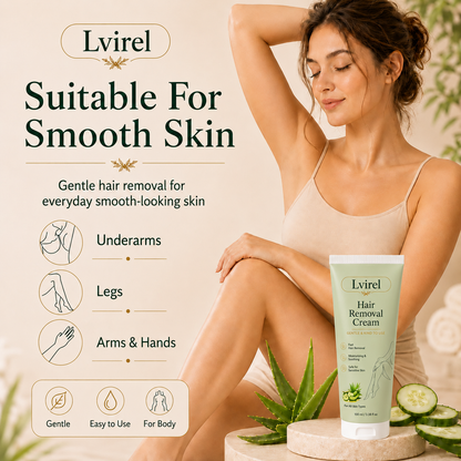 Lvirel™ Natural Gentle Hair Removal Cream | For Women & Men, Sensitive Skin