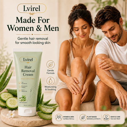 Lvirel™ Natural Gentle Hair Removal Cream | For Women & Men, Sensitive Skin