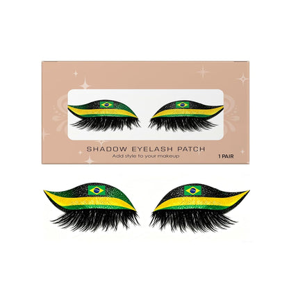 World Cup National Flag False Lashes | Game Day Fan Makeup for Parties & Events
