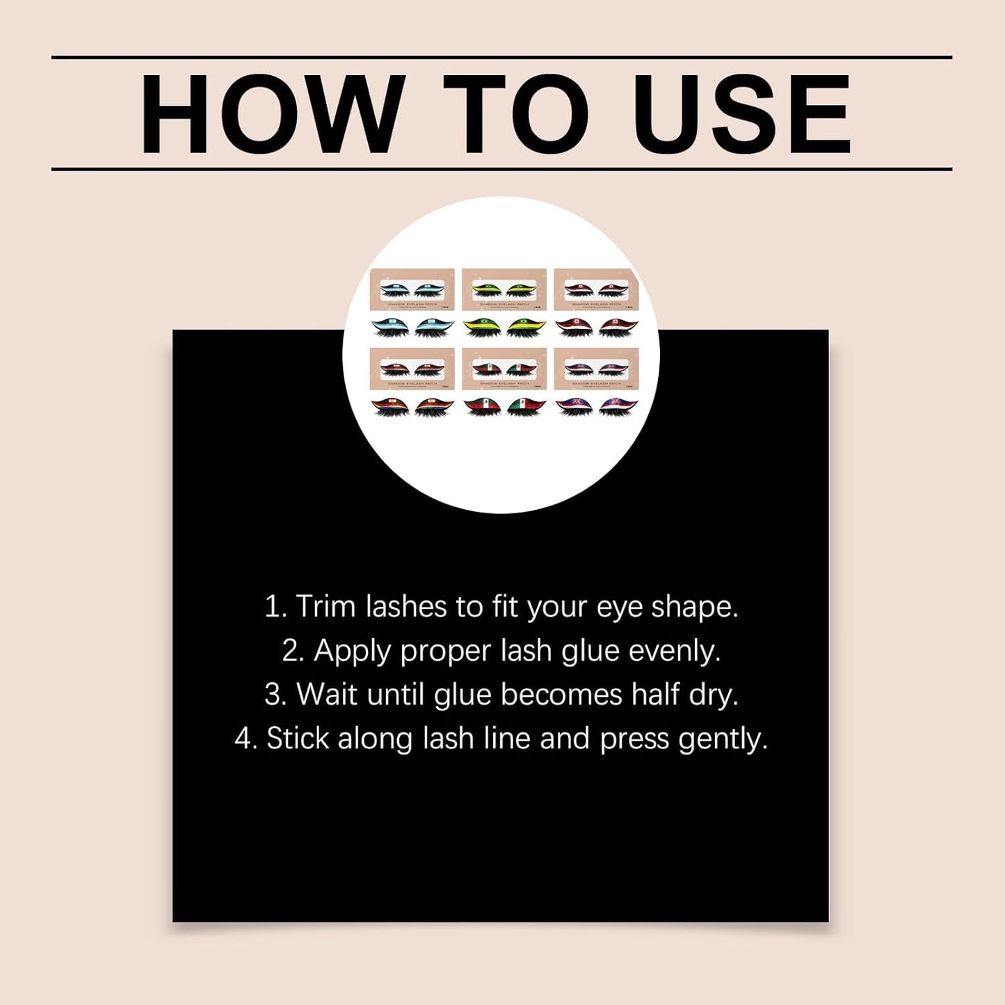 World Cup National Flag False Lashes | Game Day Fan Makeup for Parties & Events