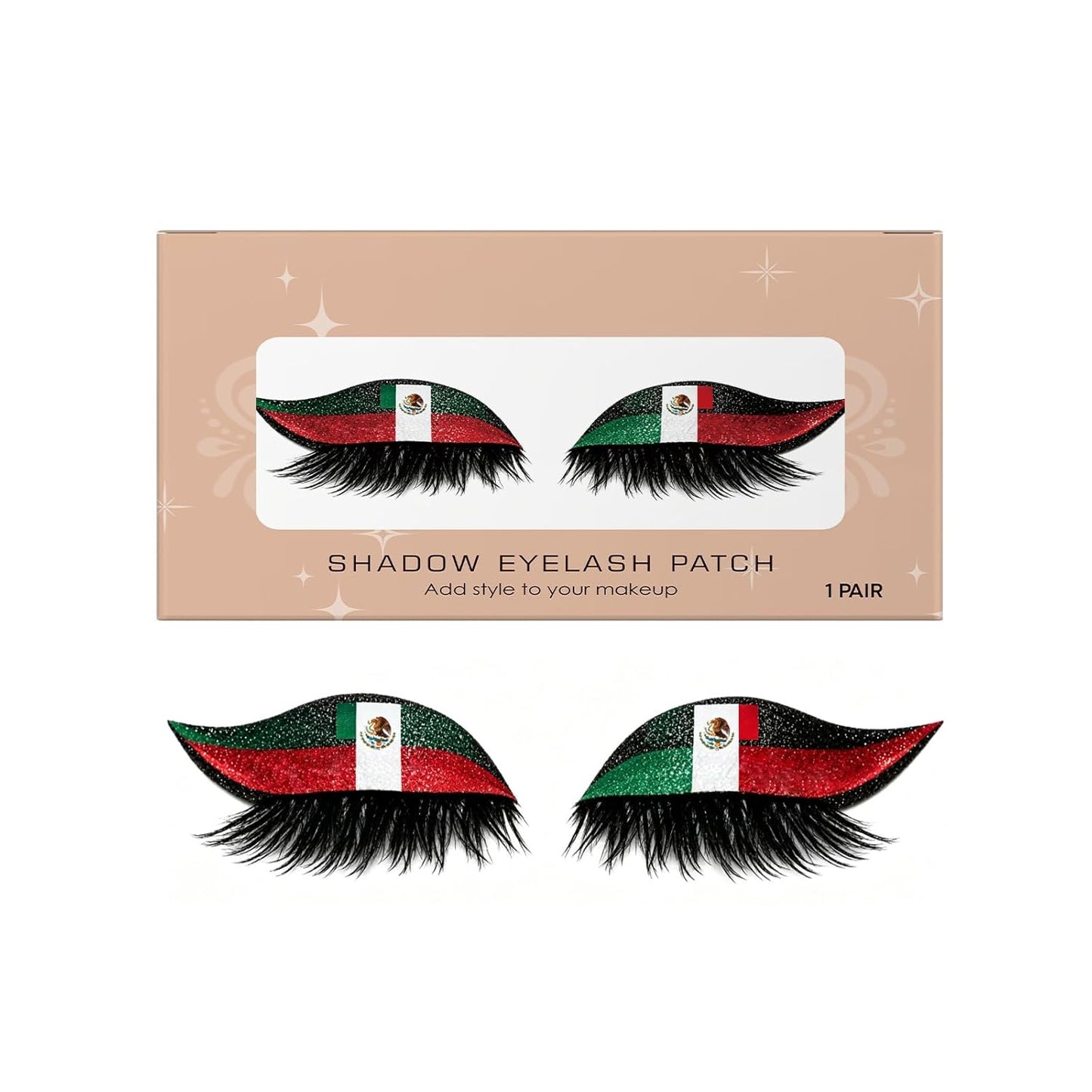 World Cup National Flag False Lashes | Game Day Fan Makeup for Parties & Events