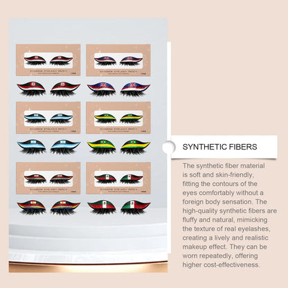 World Cup National Flag False Lashes | Game Day Fan Makeup for Parties & Events