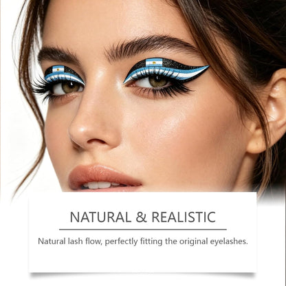 World Cup National Flag False Lashes | Game Day Fan Makeup for Parties & Events