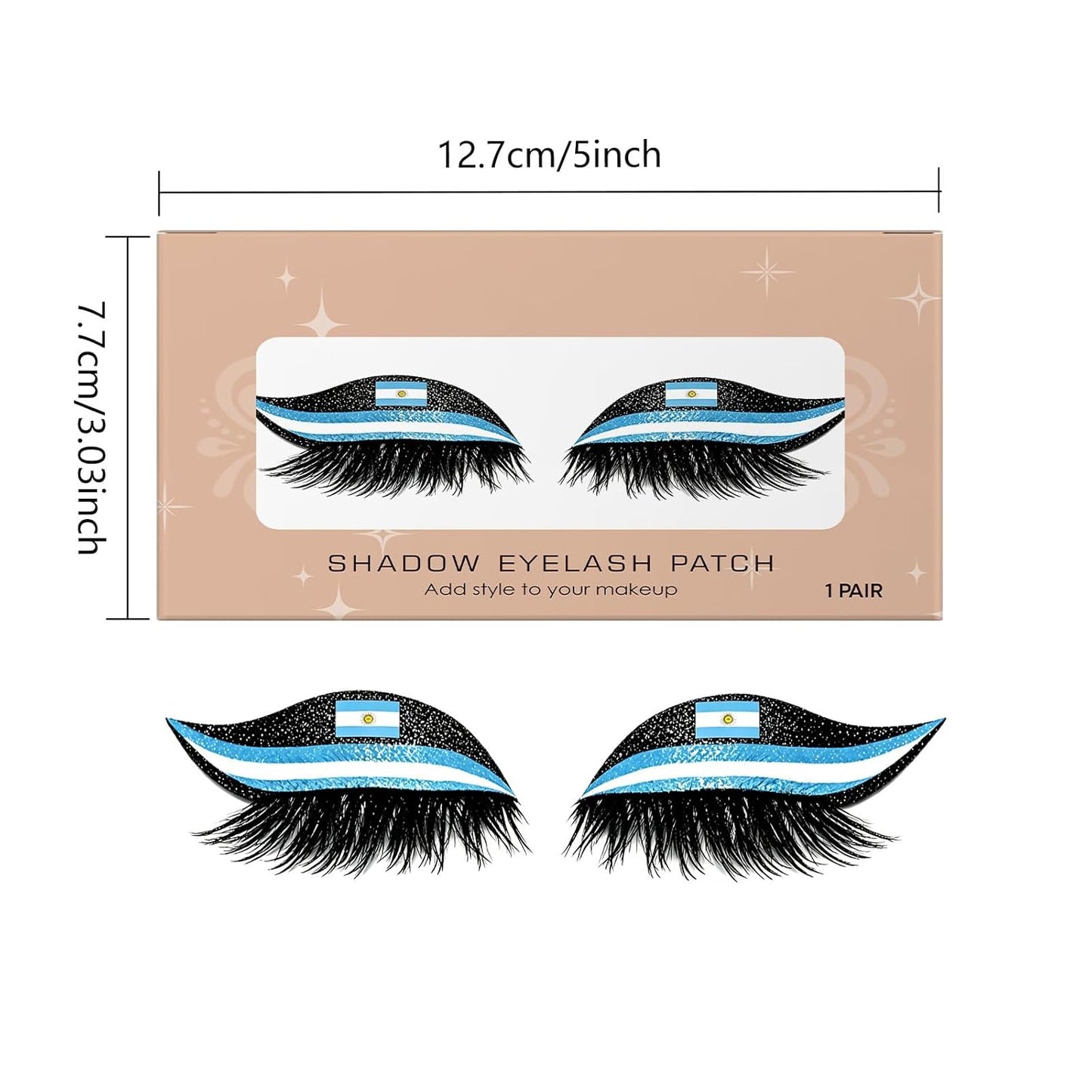 World Cup National Flag False Lashes | Game Day Fan Makeup for Parties & Events