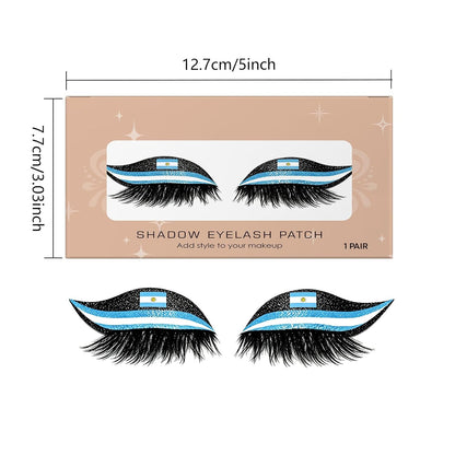 World Cup National Flag False Lashes | Game Day Fan Makeup for Parties & Events