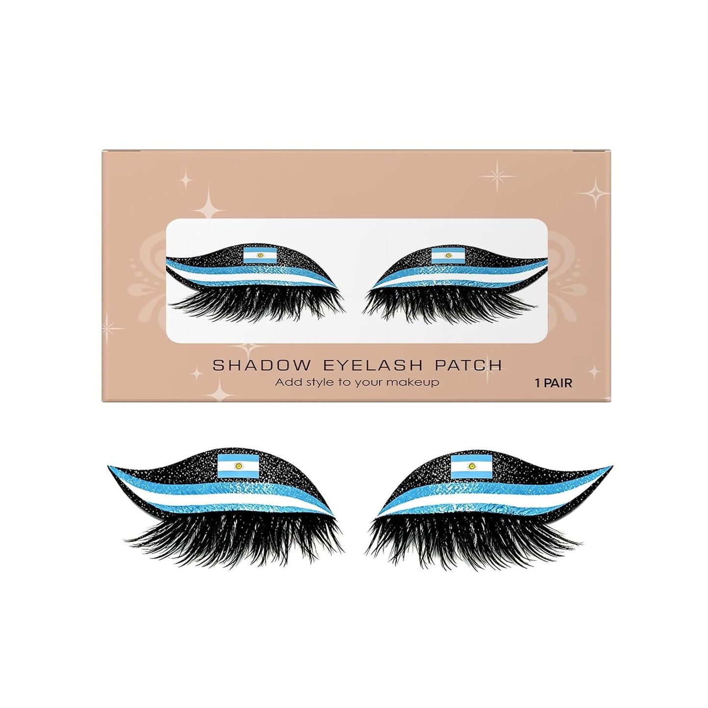 World Cup National Flag False Lashes | Game Day Fan Makeup for Parties & Events