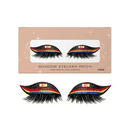 World Cup National Flag False Lashes | Game Day Fan Makeup for Parties & Events