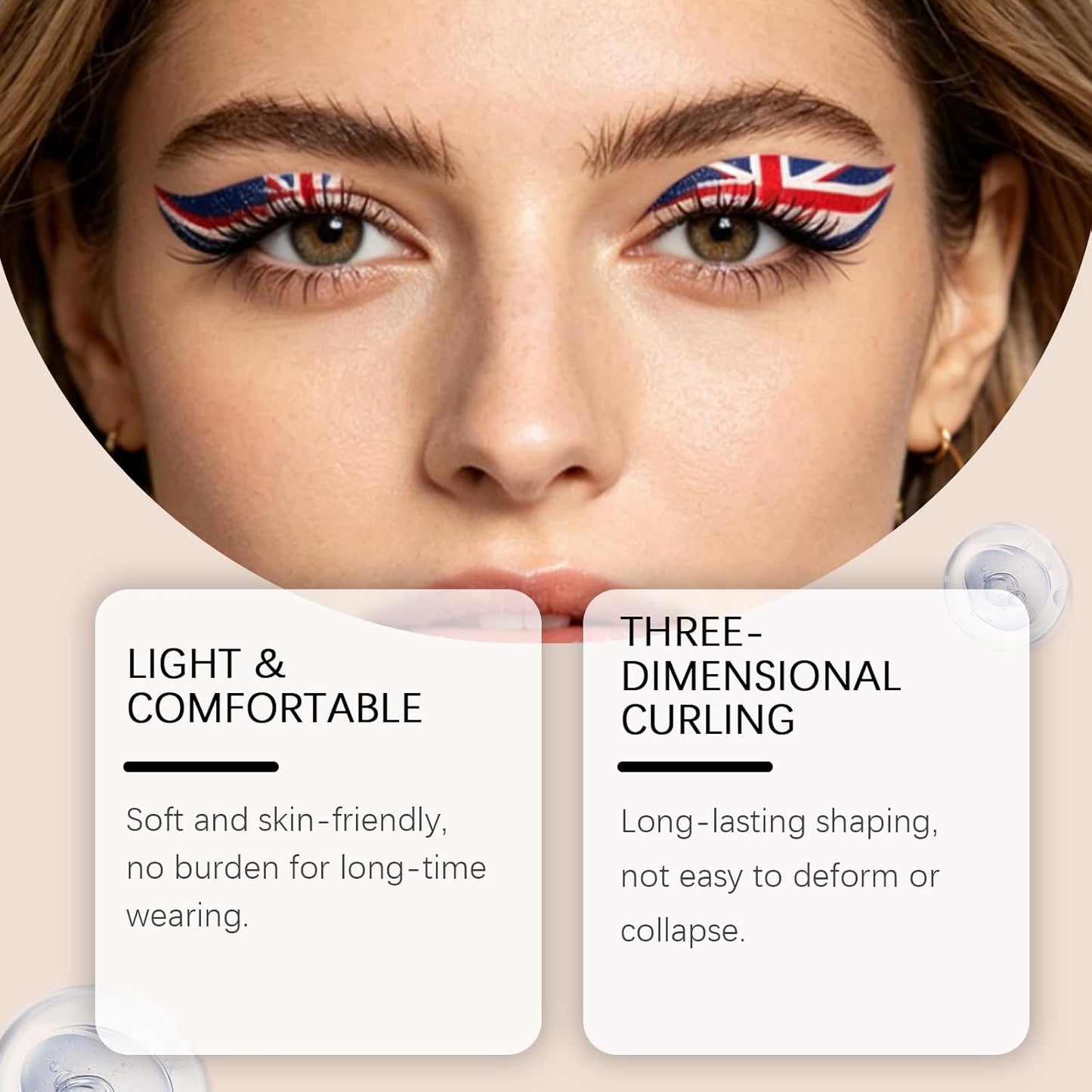 World Cup National Flag False Lashes | Game Day Fan Makeup for Parties & Events