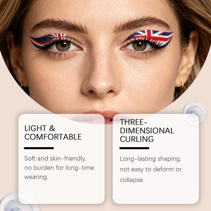 World Cup National Flag False Lashes | Game Day Fan Makeup for Parties & Events