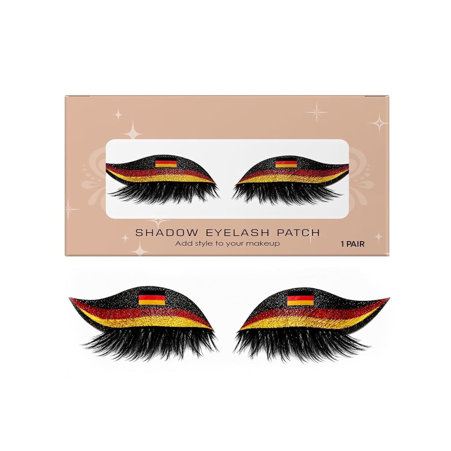 World Cup National Flag False Lashes | Game Day Fan Makeup for Parties & Events
