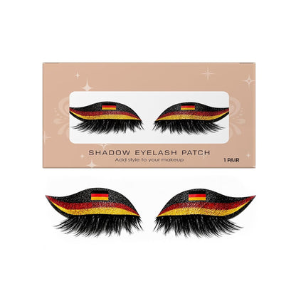 World Cup National Flag False Lashes | Game Day Fan Makeup for Parties & Events